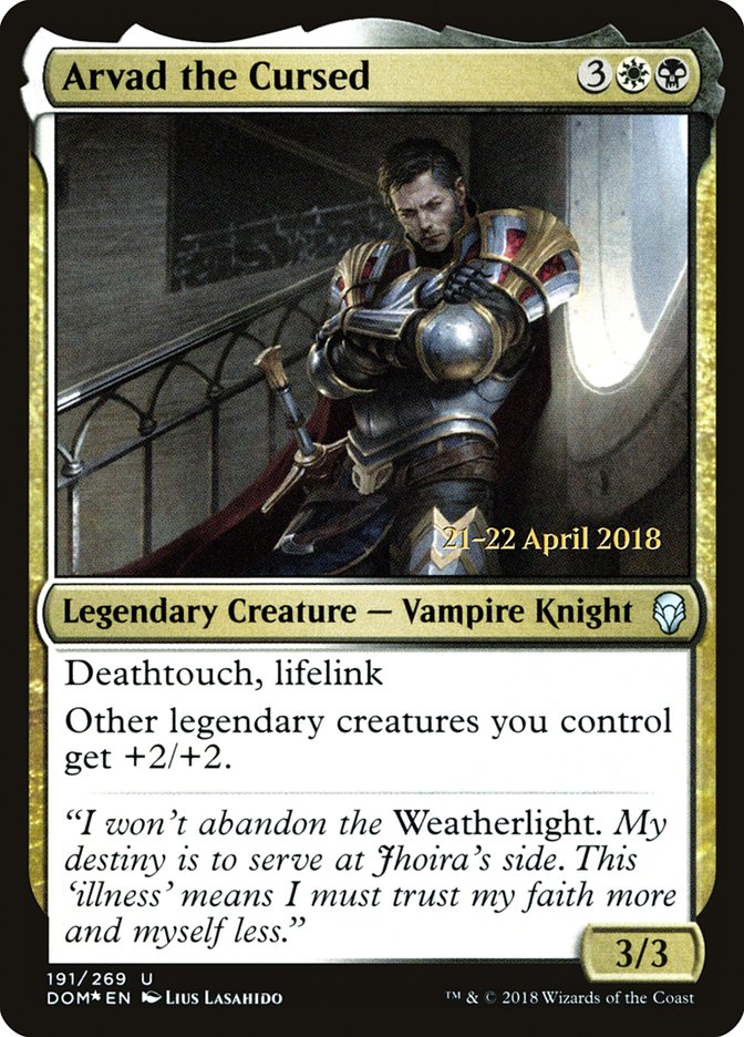 Arvad the Cursed [Dominaria Prerelease Promos]
