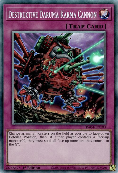 Destructive Daruma Karma Cannon [RA04-EN103] Prismatic Collector's Rare