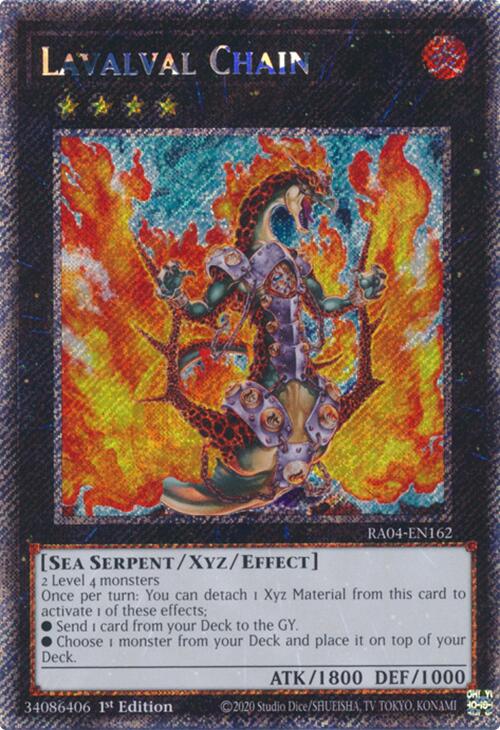 Lavalval Chain [RA04-EN162] Platinum Secret Rare