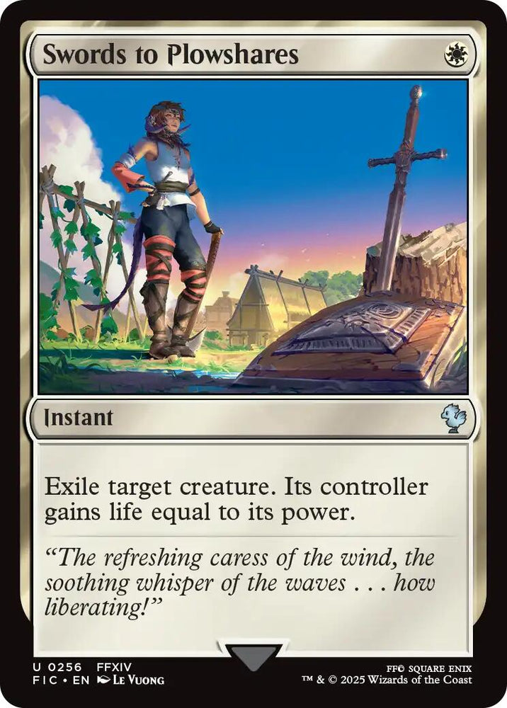 Swords to Plowshares (Surge Foil) [FINAL FANTASY Commander]