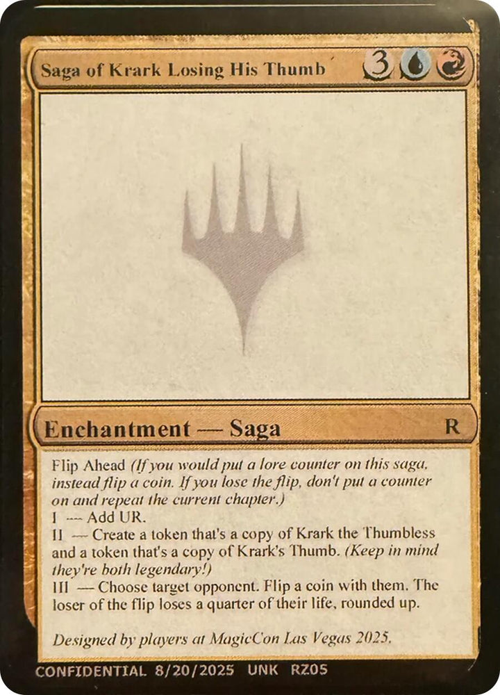 Saga of Krark Losing His Thumb [Unknown Event]