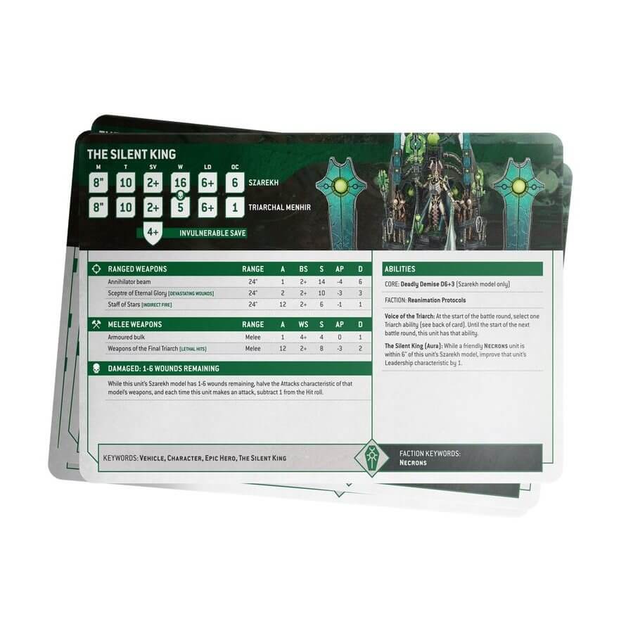 Warhammer 40,000 Necrons: Datasheet Cards 49-03