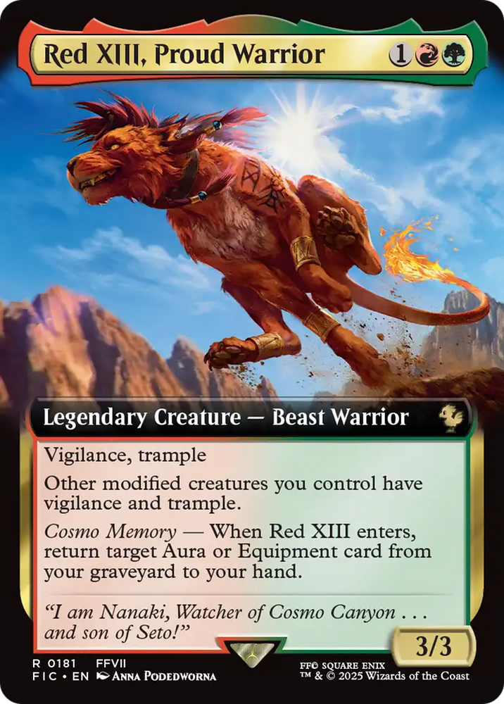 Red XIII, Proud Warrior (Extended Art) [FINAL FANTASY Commander]